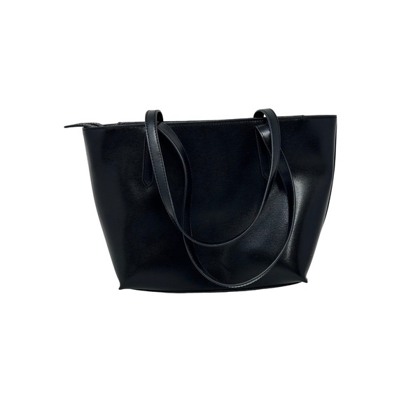 Ted Baker London Black Beanne Leather Bag Bow Tote Zippered Shoulder w/Dust Bag - Picture 2 of 14